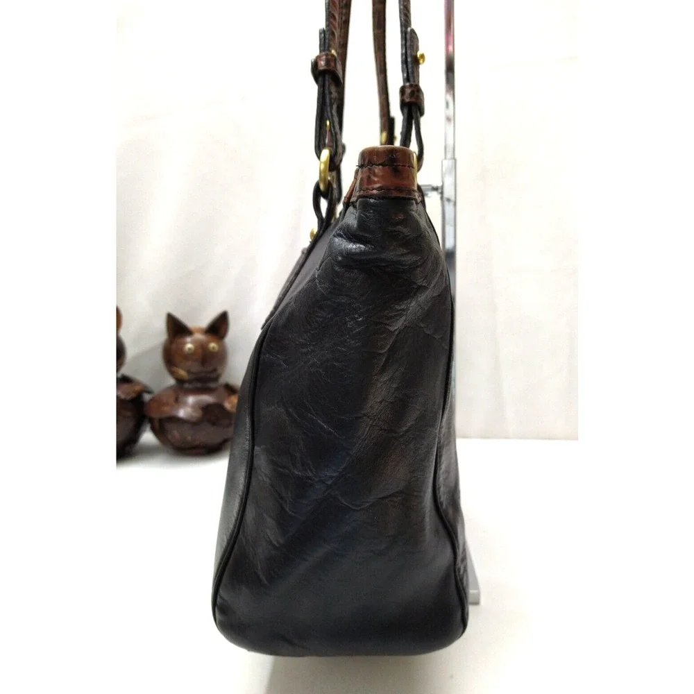 Brahmin black leather